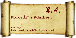 Molcsán Adalbert névjegykártya